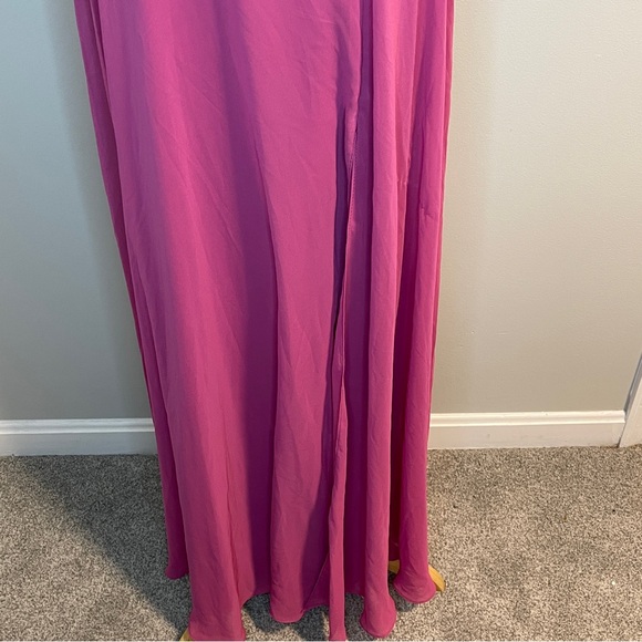 AFTER SIX Contoured Wide Strap Sweetheart Maxi Dress Tea Rose Size 0 - Picture 3 of 9